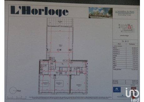 Mieszkanie na sprzedaż - Le Mans, Francja, 113 m², 280 264 USD (1 163 097 PLN), NET-83408032