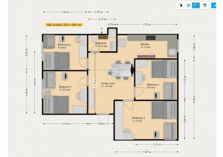 Mieszkanie do wynajęcia - Calle Gomera Valencia, Hiszpania, 70 m², 554 USD (2264 PLN), NET-96264584