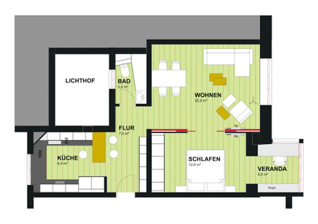 Mieszkanie do wynajęcia - Straße am Schoelerpark Berlin, Niemcy, 54 m², 1922 USD (7516 PLN), NET-96319286