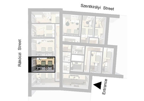 Mieszkanie do wynajęcia - Rákóczi út Budapest, Węgry, 226 m², 377 USD (1445 PLN), NET-96353434