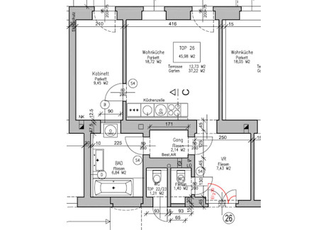 Mieszkanie do wynajęcia - Koppstraße Vienna, Austria, 46 m², 2202 USD (8522 PLN), NET-96637382