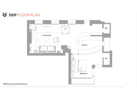 Mieszkanie do wynajęcia - Rue Ferdinand Duval Paris, Francja, 66 m², 4818 USD (18 839 PLN), NET-97916088