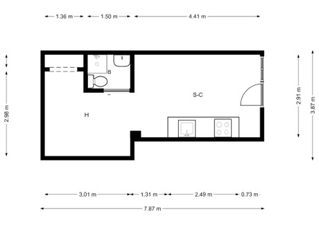 Mieszkanie do wynajęcia - Calle de Gutierre de Cetina Madrid, Hiszpania, 35 m², 1238 USD (4978 PLN), NET-65795166