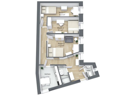 Mieszkanie do wynajęcia - Liechtensteinstraße Vienna, Austria, 53 m², 661 USD (2590 PLN), NET-90220067