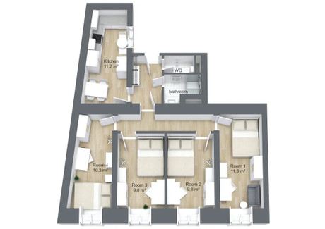 Mieszkanie do wynajęcia - Kirchberggasse Vienna, Austria, 67 m², 679 USD (2600 PLN), NET-90234170