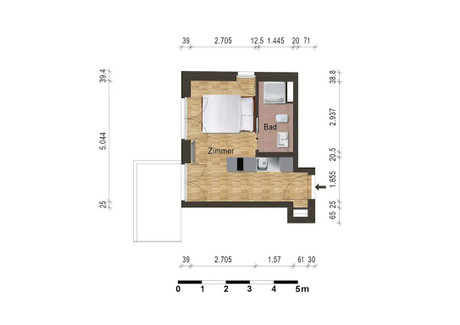 Mieszkanie do wynajęcia - Brunnenstraße Berlin, Niemcy, 22 m², 1330 USD (5521 PLN), NET-90237152