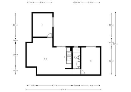 Mieszkanie do wynajęcia - Calle del Matadero Madrid, Hiszpania, 60 m², 1792 USD (6863 PLN), NET-90244189