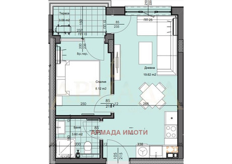 Mieszkanie na sprzedaż - Гагарин/Gagarin Пловдив/plovdiv, Bułgaria, 52 m², 51 474 USD (197 147 PLN), NET-100376995