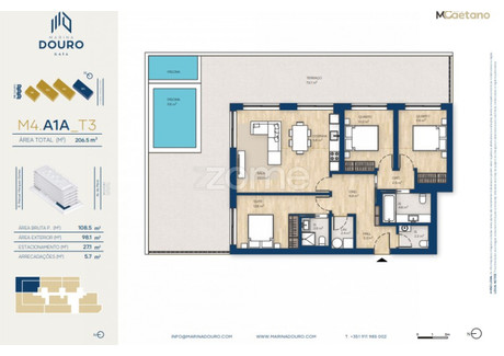 Mieszkanie na sprzedaż - Vila Nova De Gaia, Portugalia, 109 m², 640 725 USD (2 620 566 PLN), NET-99916425