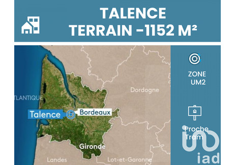 Działka na sprzedaż - Talence, Francja, 1152 m², 1 319 971 USD (5 293 082 PLN), NET-97767083