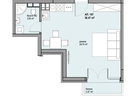 Mieszkanie na sprzedaż - Люлин /Liulin София/sofia, Bułgaria, 46 m², 76 516 USD (293 821 PLN), NET-98513646