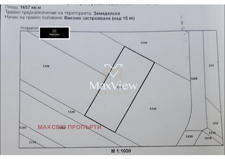 Działka na sprzedaż - Люлин /Liulin София/sofia, Bułgaria, 1657 m², 257 212 USD (1 005 701 PLN), NET-94341298