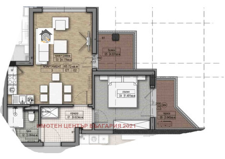 Mieszkanie na sprzedaż - Дружба /Drujba София/sofia, Bułgaria, 80 m², 158 634 USD (609 153 PLN), NET-99793993