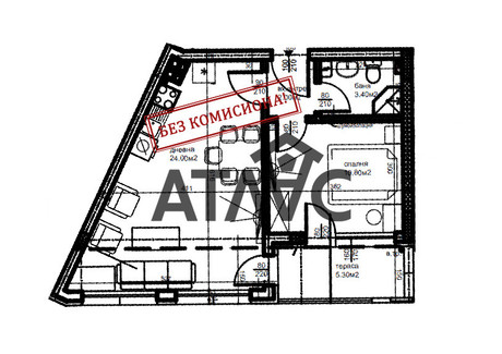 Mieszkanie na sprzedaż - Коматевски възел/Komatevski vazel Пловдив/plovdiv, Bułgaria, 61 m², 73 791 USD (301 803 PLN), NET-101912845