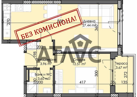 Mieszkanie na sprzedaż - Тракия/Trakia Пловдив/plovdiv, Bułgaria, 72 m², 67 537 USD (276 902 PLN), NET-102063334