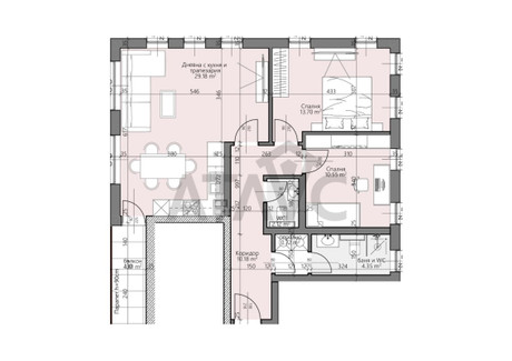 Mieszkanie na sprzedaż - Христо Смирненски/Hristo Smirnenski Пловдив/plovdiv, Bułgaria, 109 m², 121 481 USD (466 488 PLN), NET-97045320