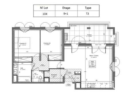 Mieszkanie na sprzedaż - Sarrians, Francja, 64 m², 281 197 USD (1 150 095 PLN), NET-97876789