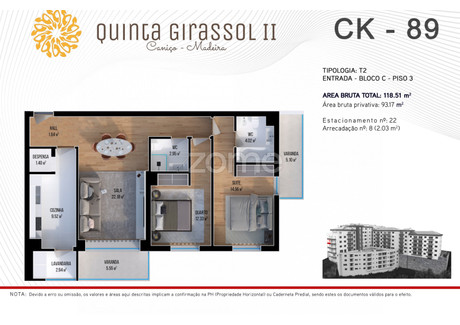 Mieszkanie na sprzedaż - Santa Cruz, Portugalia, 93 m², 351 951 USD (1 460 598 PLN), NET-91982767