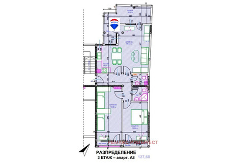 Mieszkanie na sprzedaż - Център/Centar Русе/ruse, Bułgaria, 128 m², 178 417 USD (745 784 PLN), NET-98513821