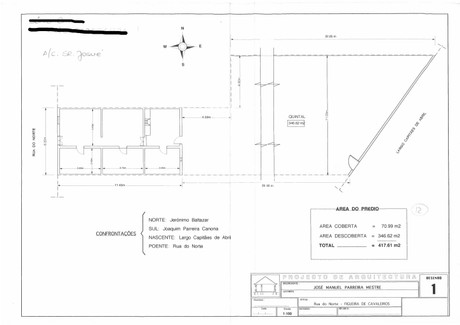 Działka na sprzedaż - Figueira dos Cavaleiros Ferreira Do Alentejo, Portugalia, 417,61 m², 38 626 USD (148 322 PLN), NET-100114684