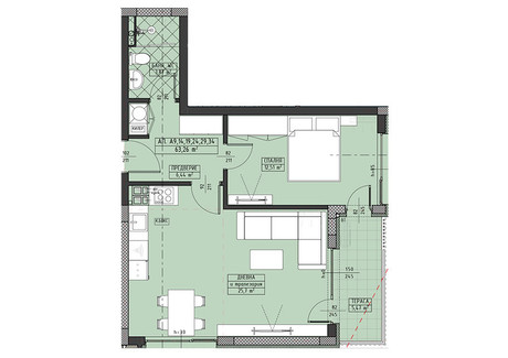 Mieszkanie na sprzedaż - Христо Смирненски/Hristo Smirnenski Пловдив/plovdiv, Bułgaria, 74 m², 92 540 USD (354 429 PLN), NET-99306910