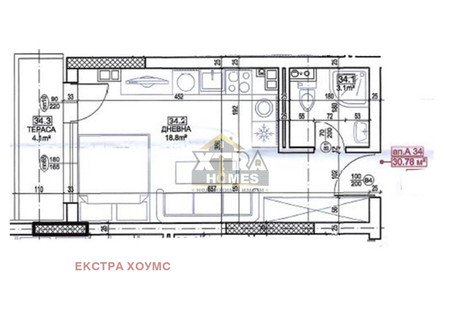 Mieszkanie na sprzedaż - Малинова долина/Malinova dolina София/sofia, Bułgaria, 31 m², 42 759 USD (174 885 PLN), NET-102051098