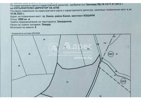 Działka na sprzedaż - гр. Банкя/gr. Bankia София/sofia, Bułgaria, 2996 m², 114 198 USD (477 348 PLN), NET-94274510