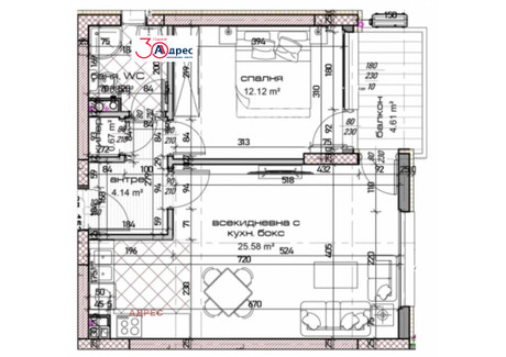 Mieszkanie na sprzedaż - Младост /Mladost Варна/varna, Bułgaria, 72 m², 114 838 USD (480 022 PLN), NET-96476125