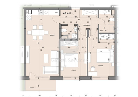 Mieszkanie na sprzedaż - Славия/Slavia София/sofia, Bułgaria, 109 m², 185 845 USD (728 513 PLN), NET-98912735