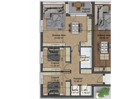 Mieszkanie na sprzedaż - гр. Панагюрище/gr. Panagiurishte Пазарджик/pazardjik, Bułgaria, 120 m², 146 749 USD (563 515 PLN), NET-93914043