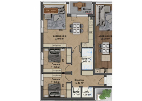 Mieszkanie na sprzedaż - гр. Панагюрище/gr. Panagiurishte Пазарджик/pazardjik, Bułgaria, 120 m², 140 132 USD (573 141 PLN), NET-93914043